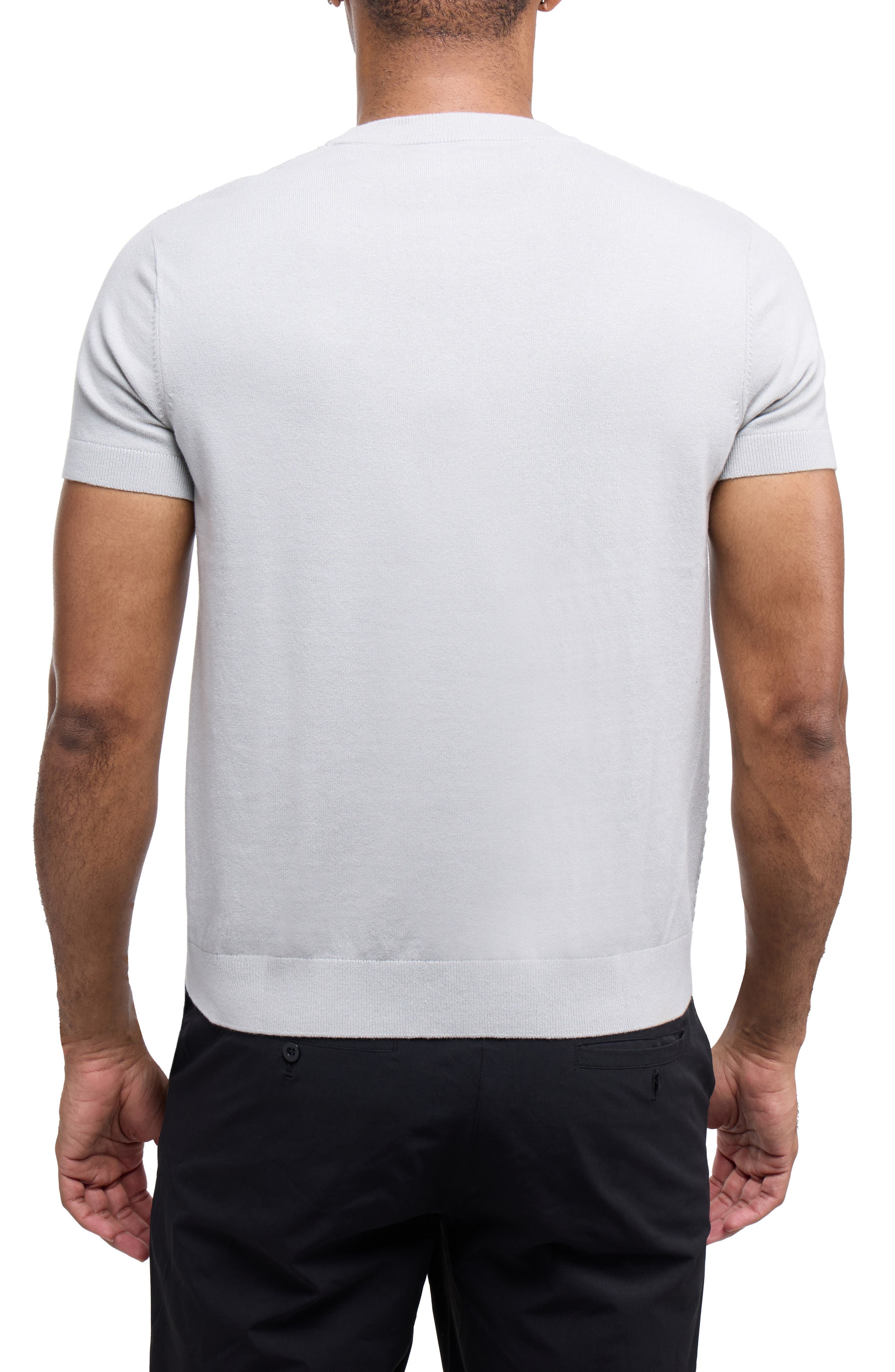 Check Short Sleeve Sweater - image 4