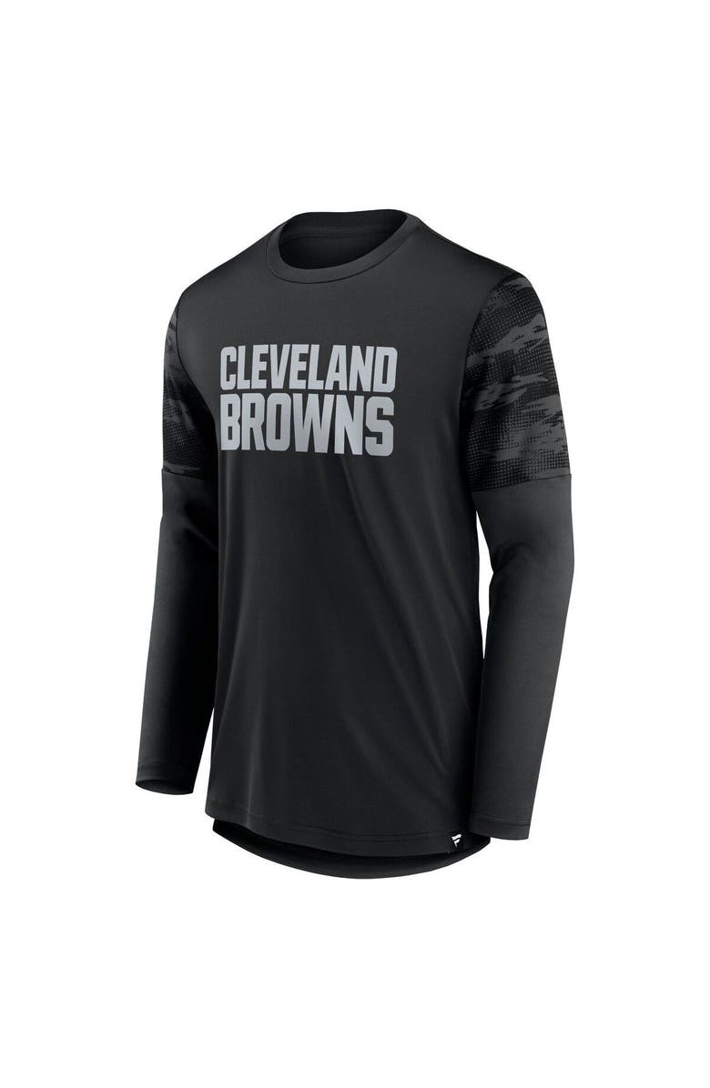 FANATICS Men's Fanatics Branded Black Cleveland Browns Square Off Long Sleeve T-Shirt, Alternate, color, 