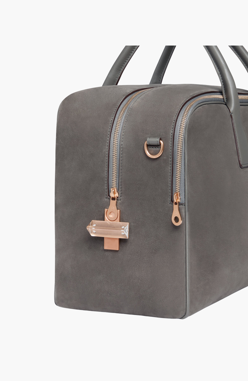 Aviteur Cristallo Nubuck Weekend Bag In Gray