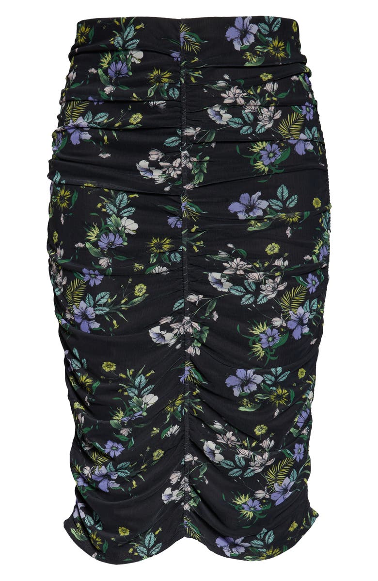 AFRM Venice Floral Ruched Powermesh Skirt, Alternate, color,