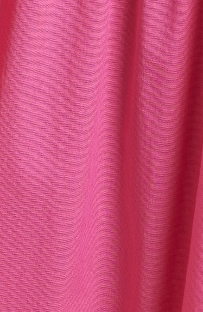 Anne Klein Tiered Puff Sleeve Midi Dress, Alternate, color, Carmine Rose