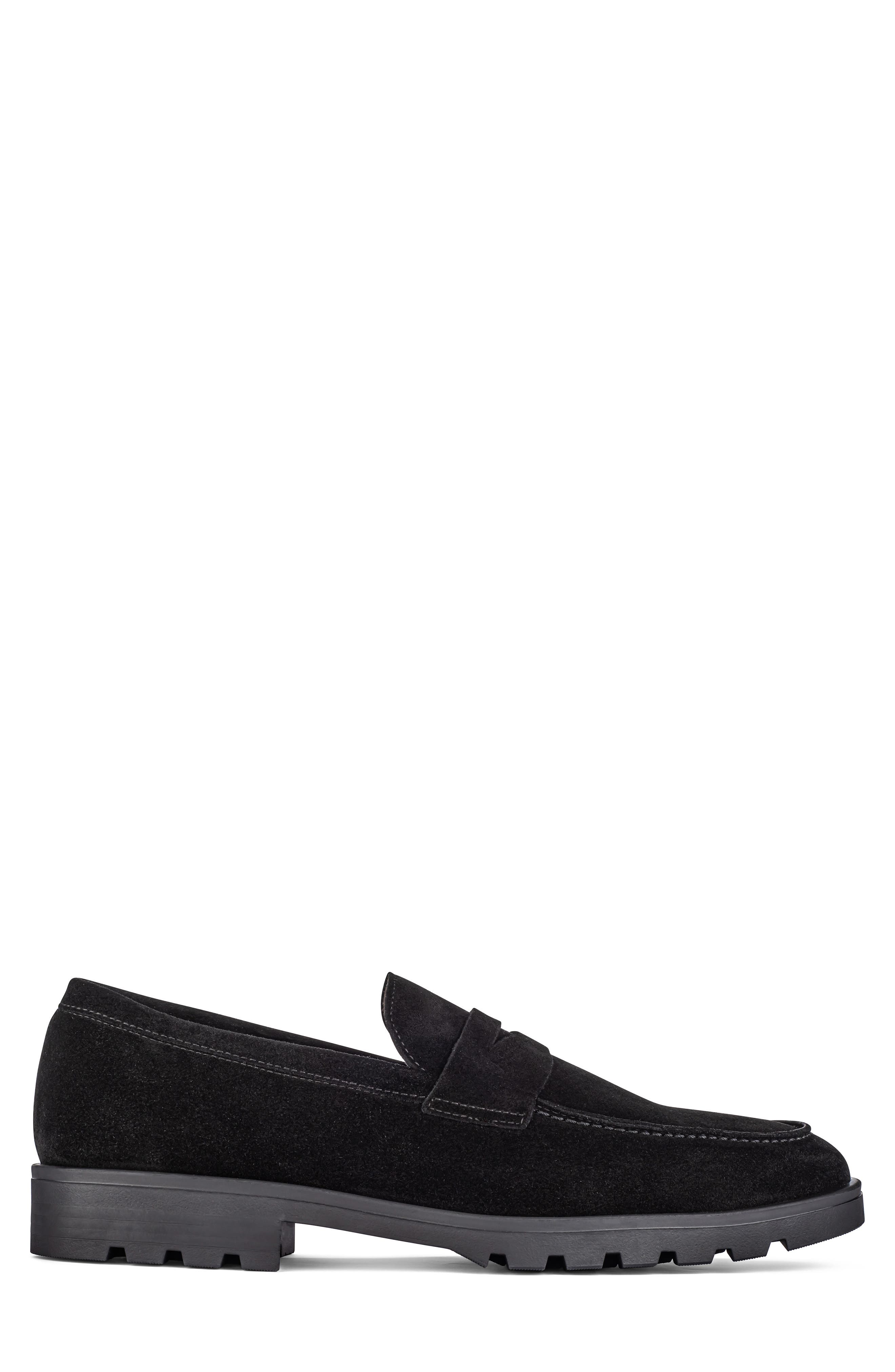 Norton Penny Loafer, Alternate, color, SUEDE SPORT BLACK