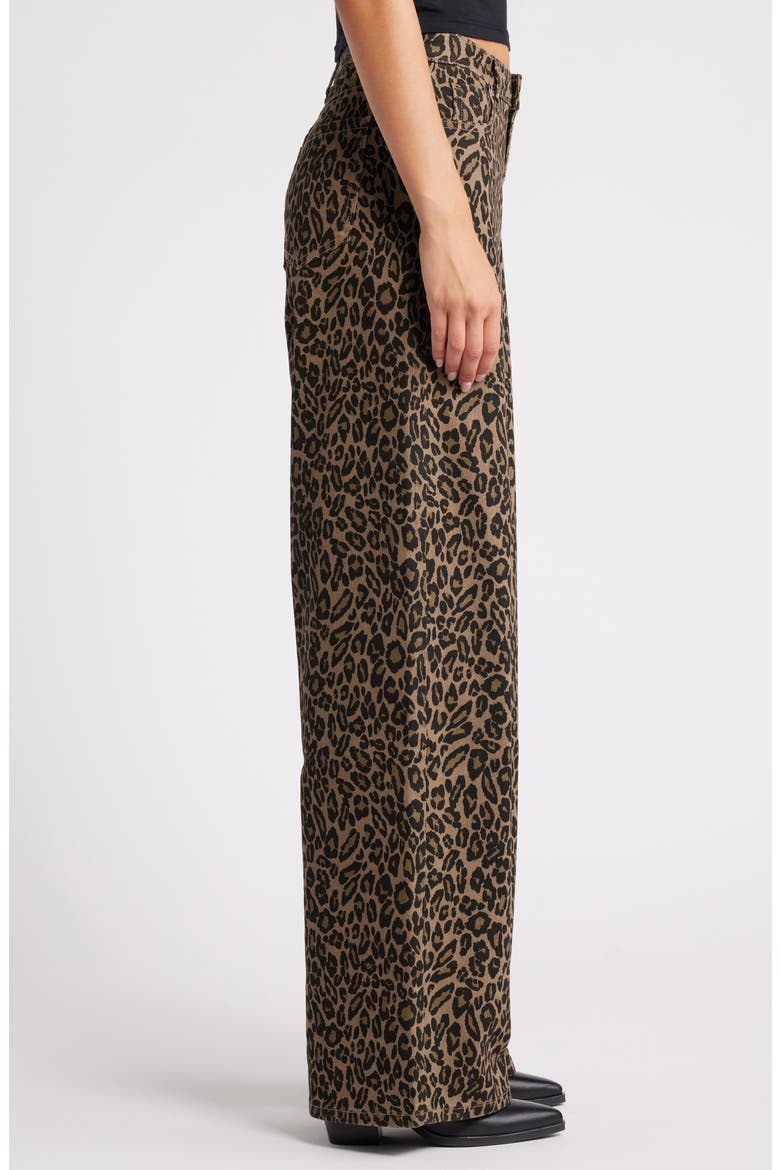 Baggy Wide Leg Jeans, Alternate, color, LEOPARD