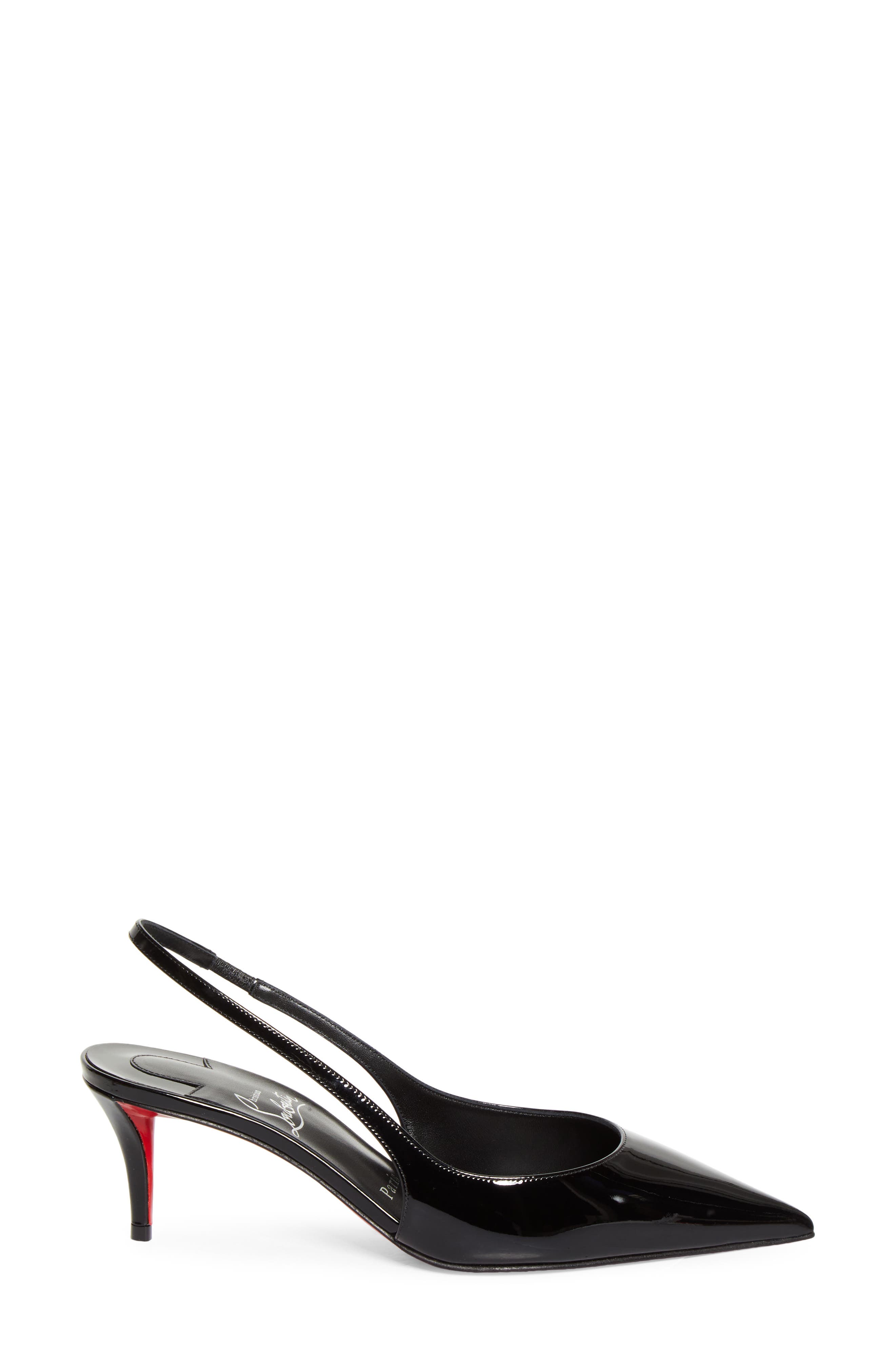 Christian Louboutin Miss Z Pointed Toe Slingback Pump, Alternate, color, Black