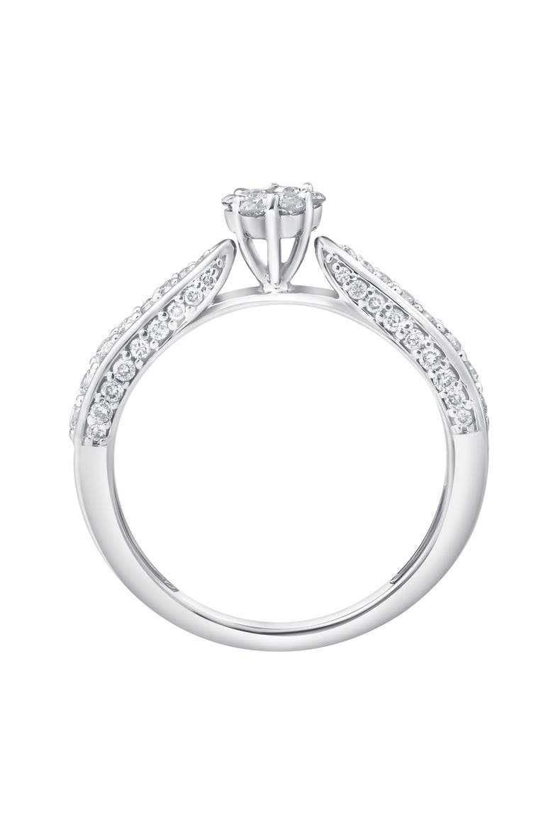Lyssara Embrace 0.60 Cts Natural Diamond 14K Gold Ring, Alternate, color, 14K White Gold