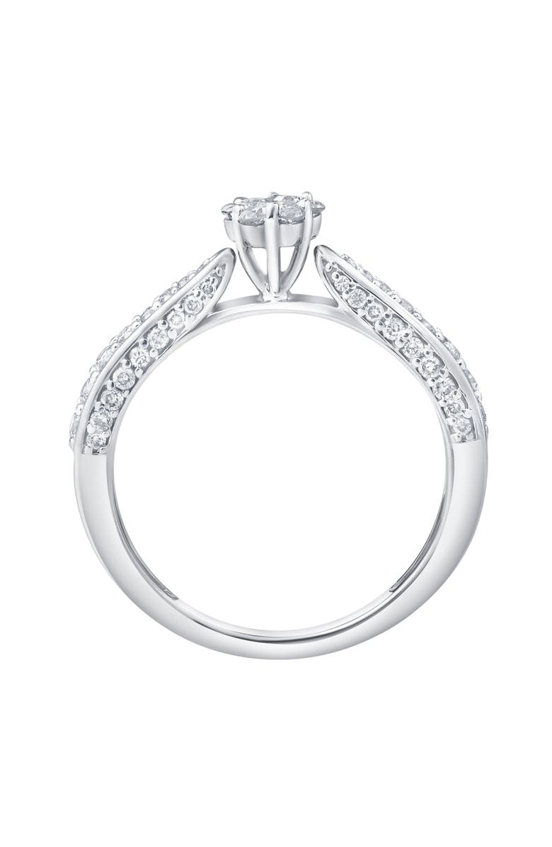 LuvMyJewelry Lyssara Embrace 0.60 Cts Natural Diamond 14K Gold Ring, Alternate, color, 14K White Gold