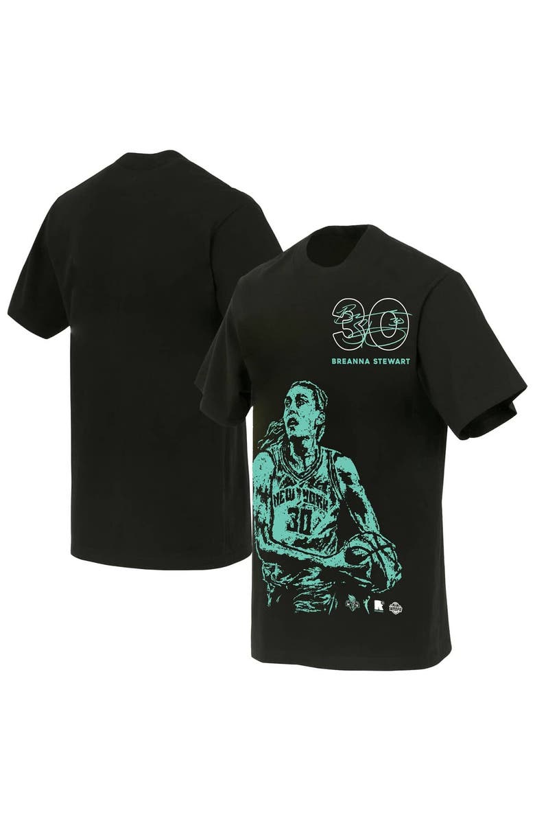 round21 Unisex round21 Breanna Stewart Black New York Liberty Player T-Shirt, Main, color, Black
