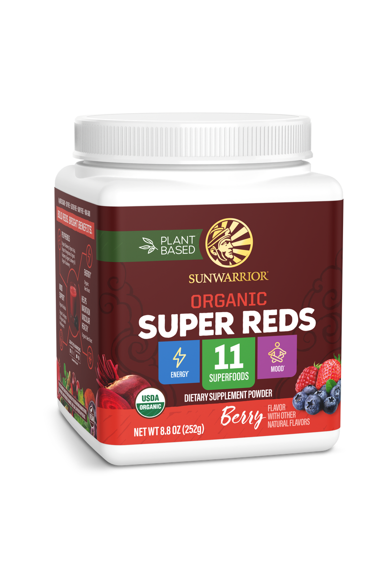 Organic Super Reds Powder, Berry, 252g Tub, Main, color, No Color