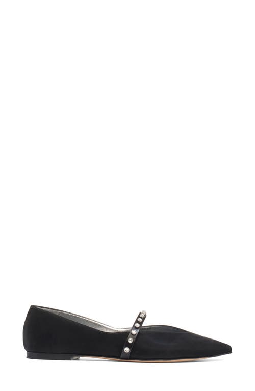 Alexander Mcqueen Mcqueen Crystal Embellished Pointed Toe Mary Jane Flat