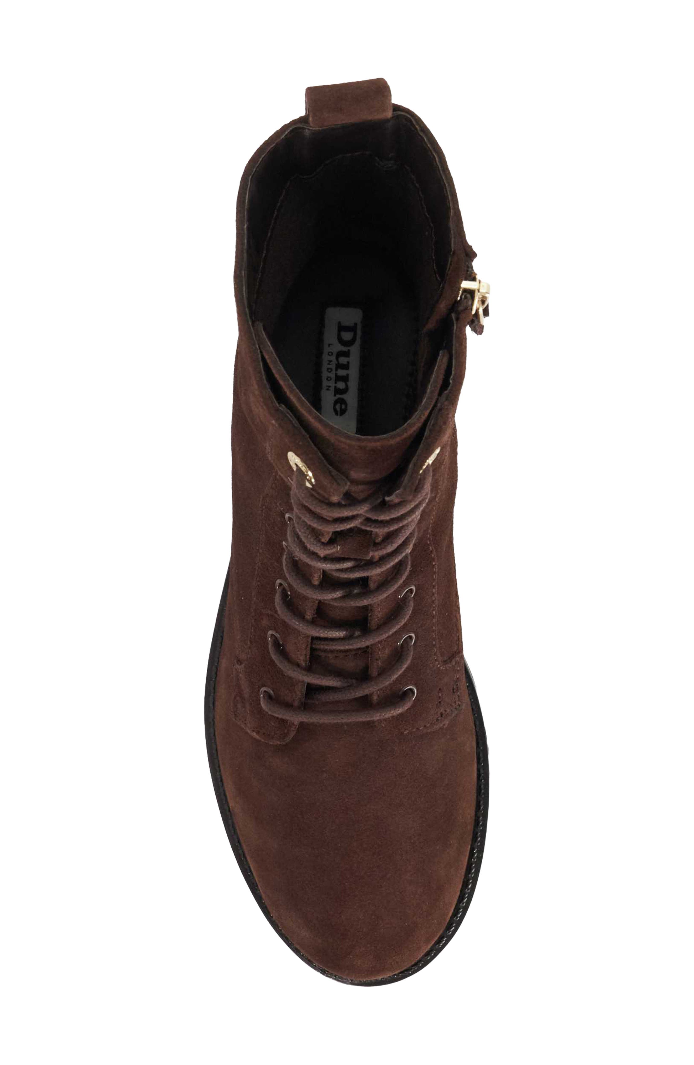Pressures Leather Combat Boot, Alternate, color, BROWN