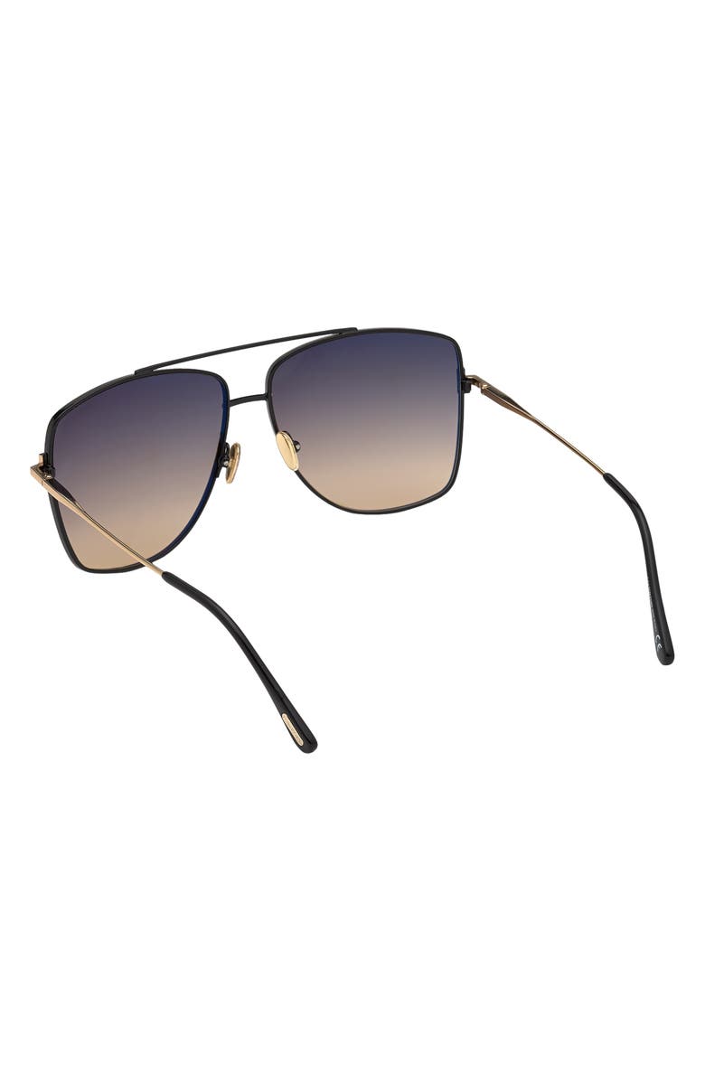 TOM FORD Reggie 61mm Gradient Aviator Sunglasses, Alternate, color,