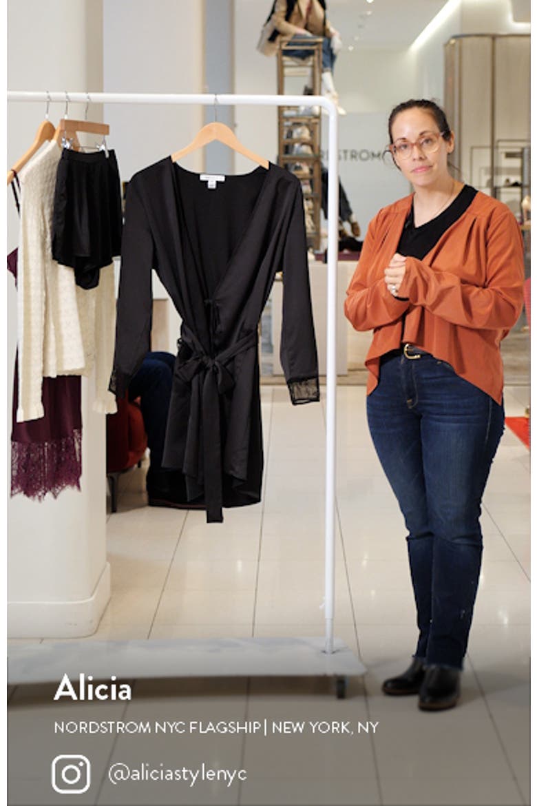 Serena Lace Trim Charmeuse Wrap video