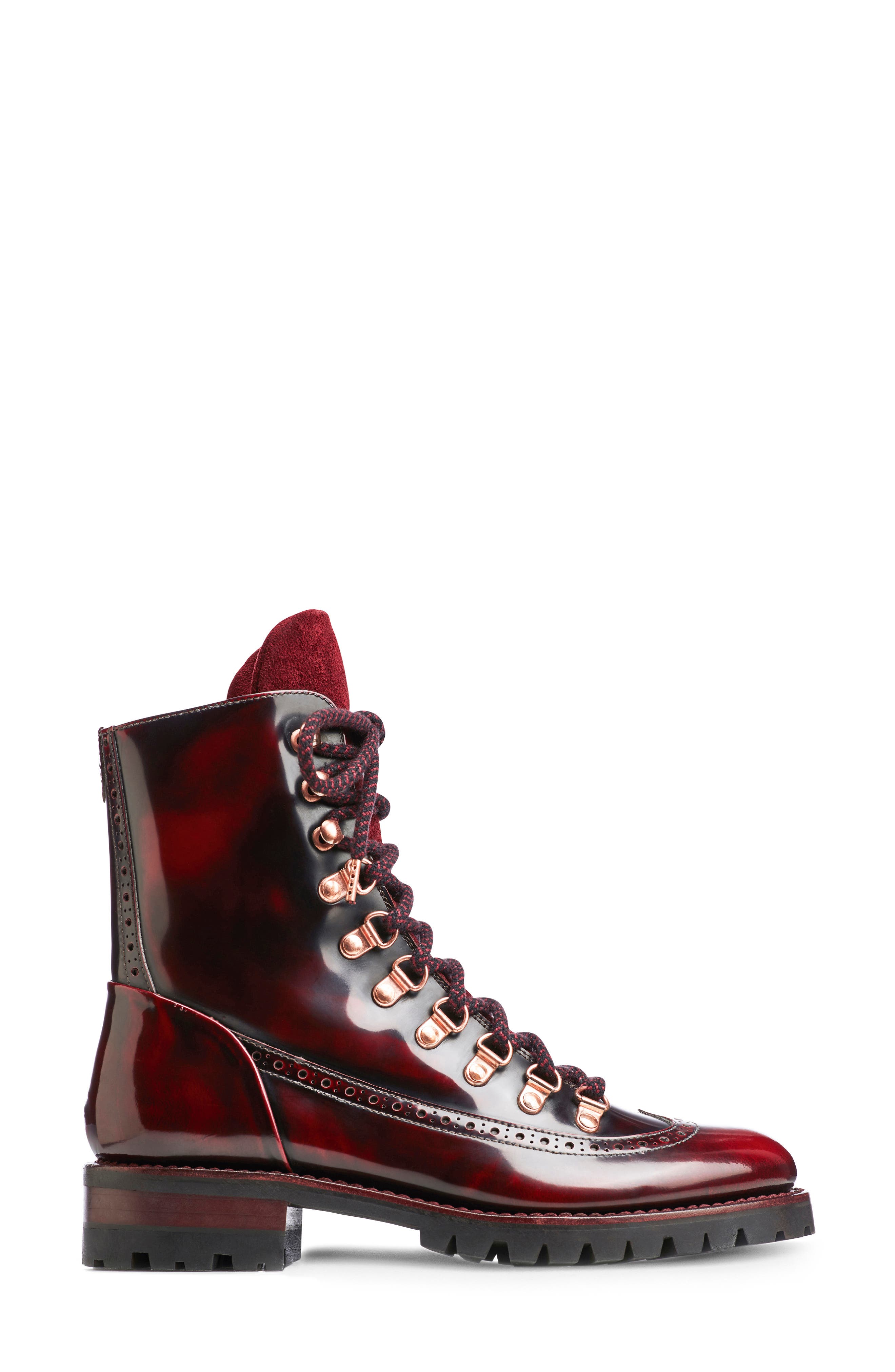 Mr. Bernard Leather Boot, Alternate, color, BORDEAUX