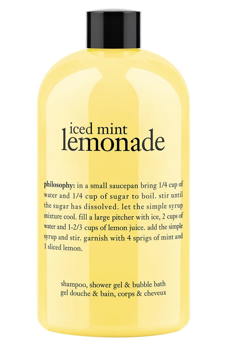 philosophy 'iced mint lemonade' shampoo, shower gel & bubble bath, Main, color,