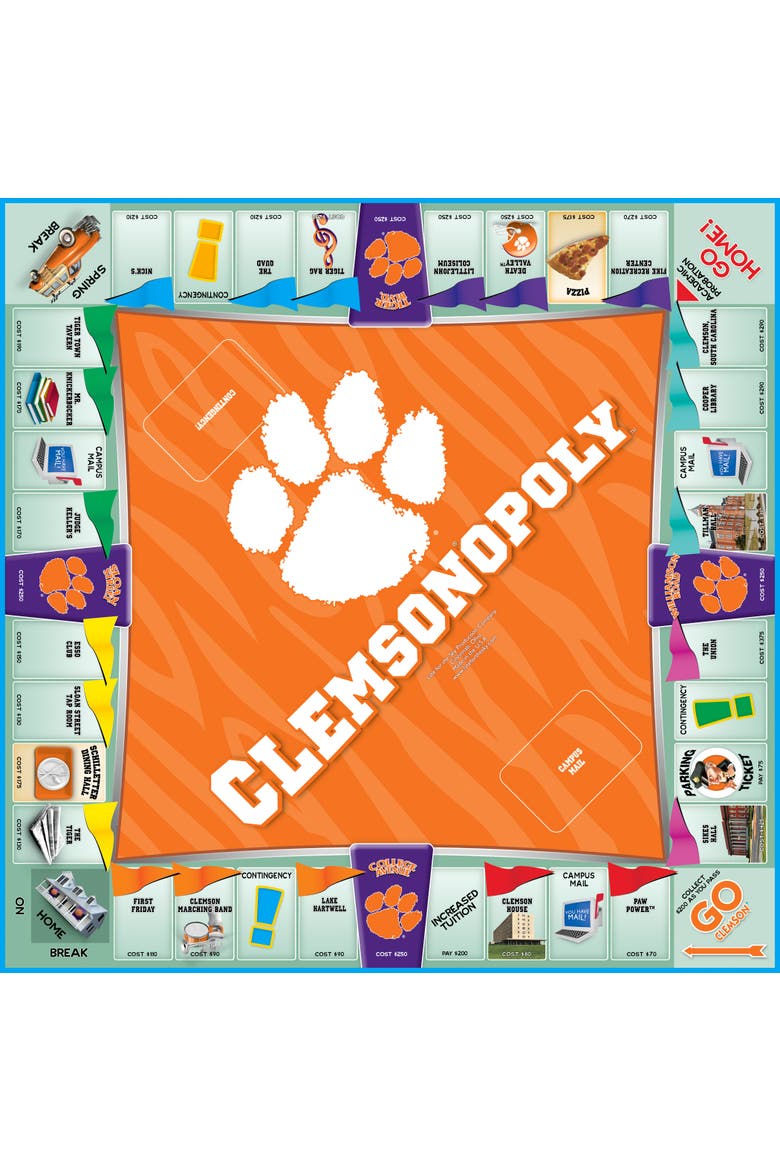 Clemson University Clemsonopoly Monopoly Board Game, Alternate, color, Multicolored