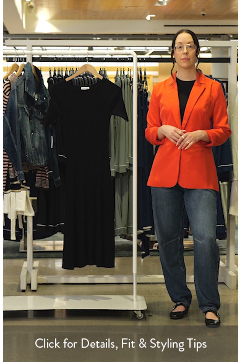 Rib Boat Neck Sweater Dress video