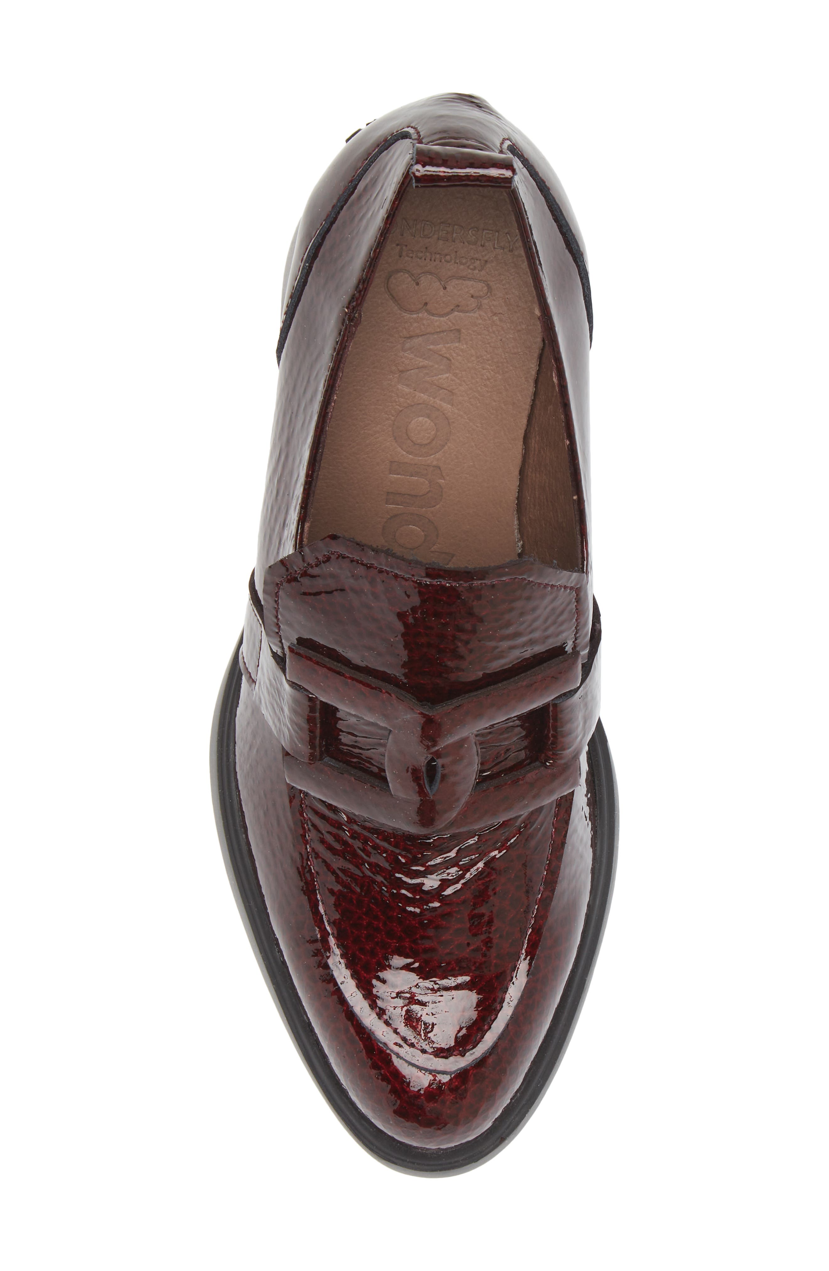 Loafer Pump, Alternate, color, BURGUNDY PATENT LEATHER