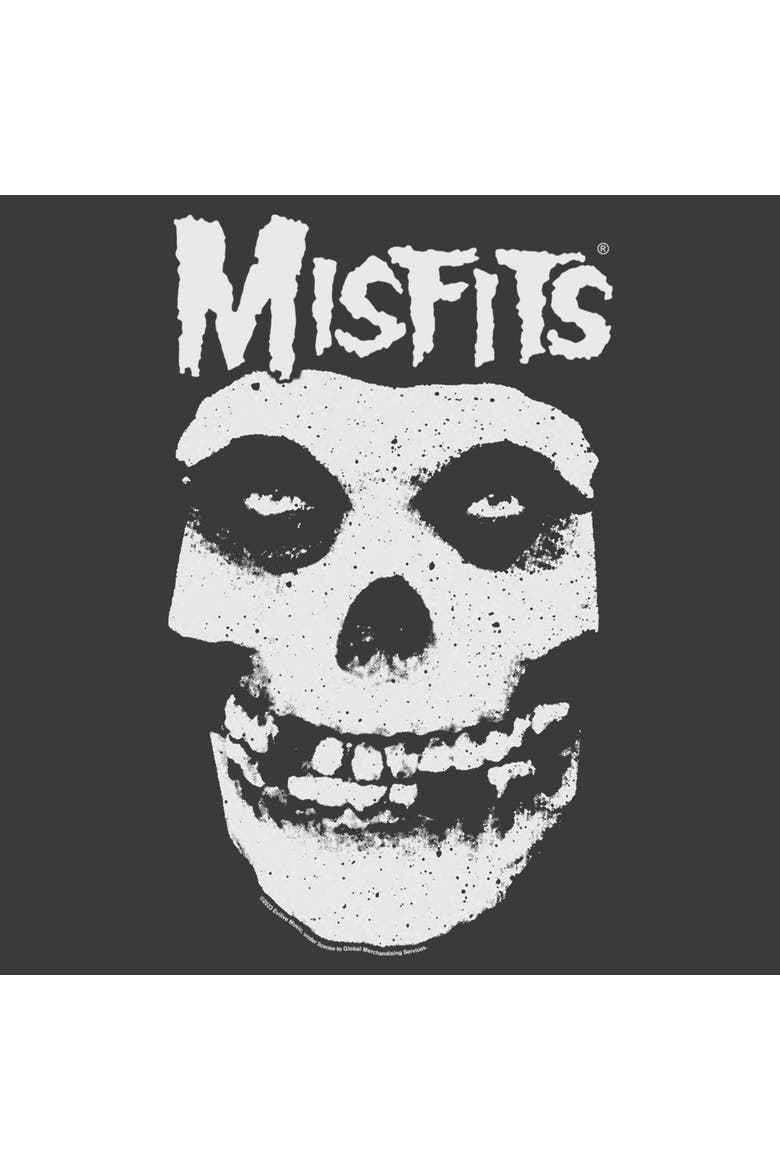 Men's Misfits Classic Fiend Skull Logo Distressed  Graphic T-Shirt, Alternate, color, Pepper