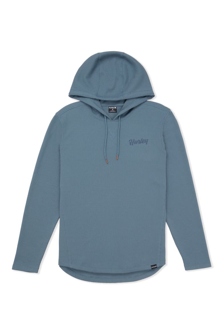 Fairfax Thermal Hoodie, Alternate, color, GREY TEAL