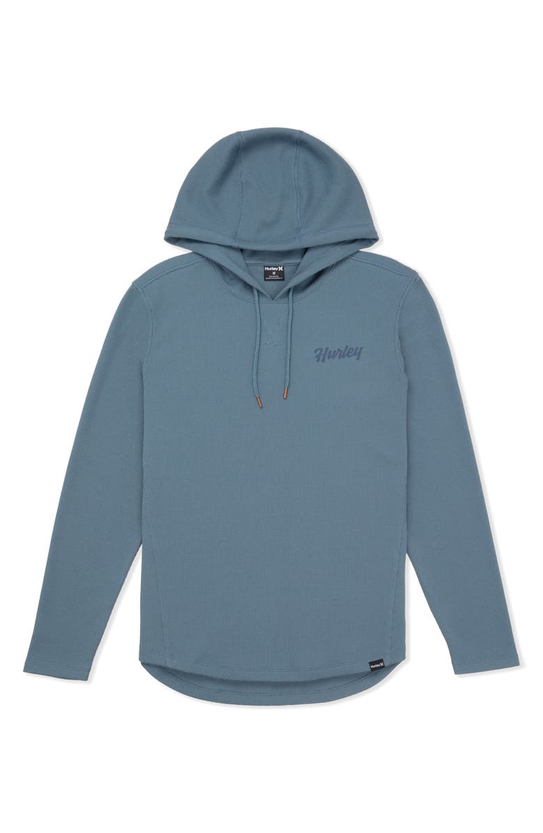 Hurley Fairfax Thermal Hoodie, Alternate, color, Grey Teal