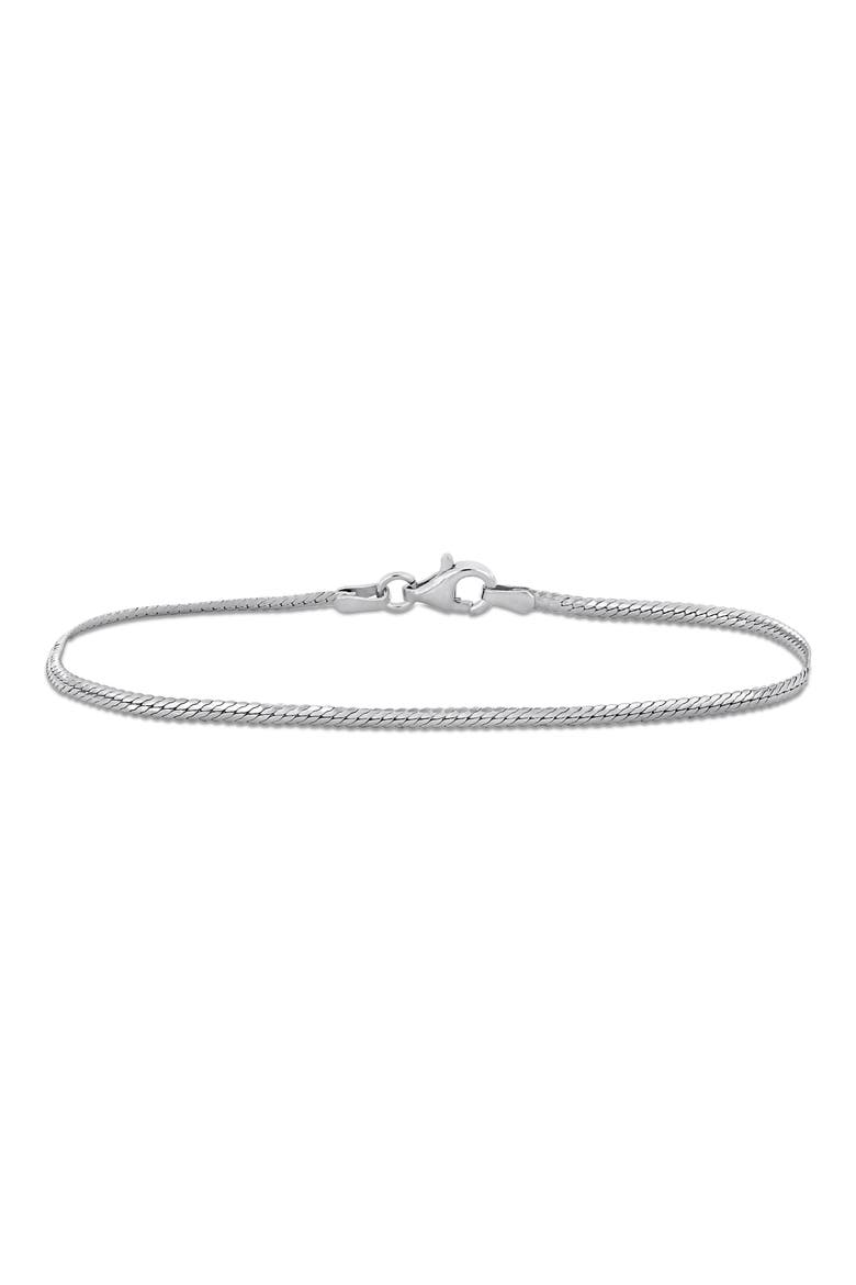 Herringbone Chain Bracelet, Main, color, SILVER