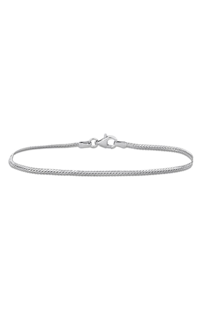 DELMAR Herringbone Chain Bracelet, Main, color, Silver