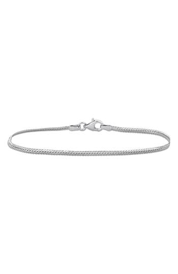 Delmar Herringbone Chain Bracelet In Silver