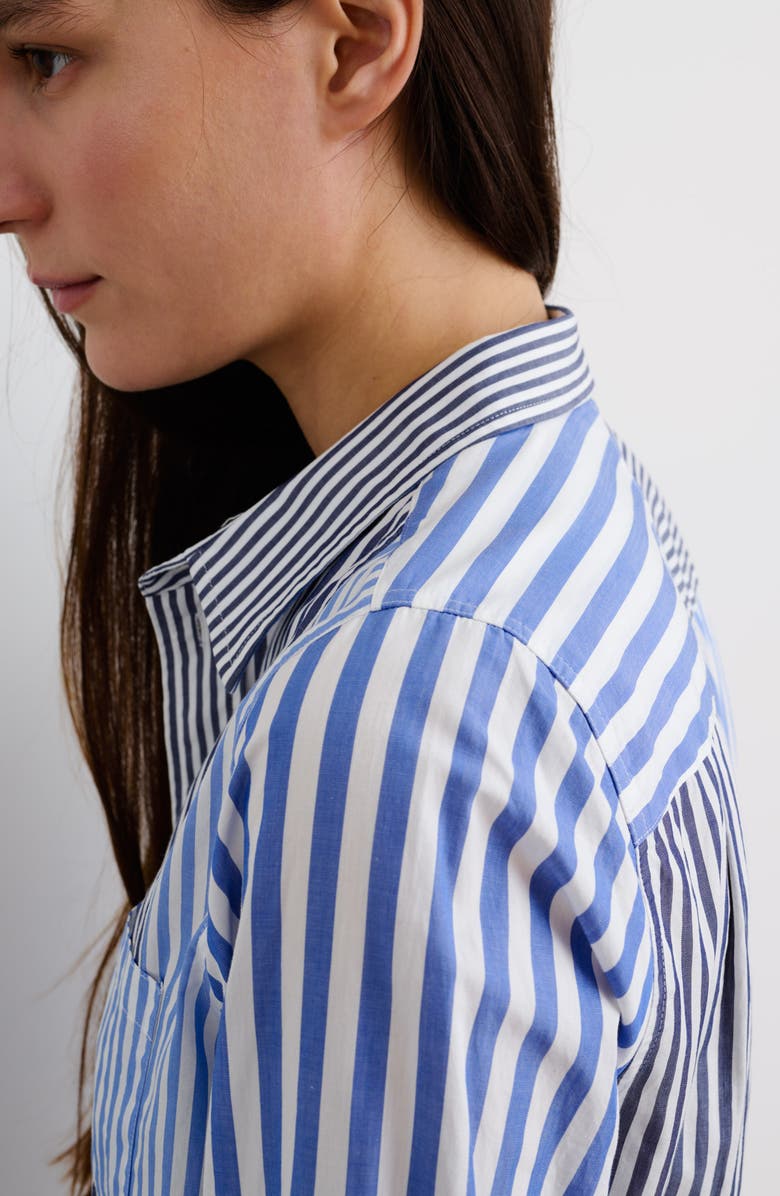Alex Mill Wyatt Mixed Stripe Button-Up Shirt, Alternate, color,