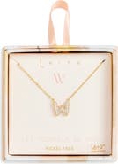 Leith Cubic Zirconia Initial Pendant Necklace
