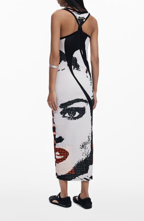 Desigual Print Racerback Maxi Dress In Multi