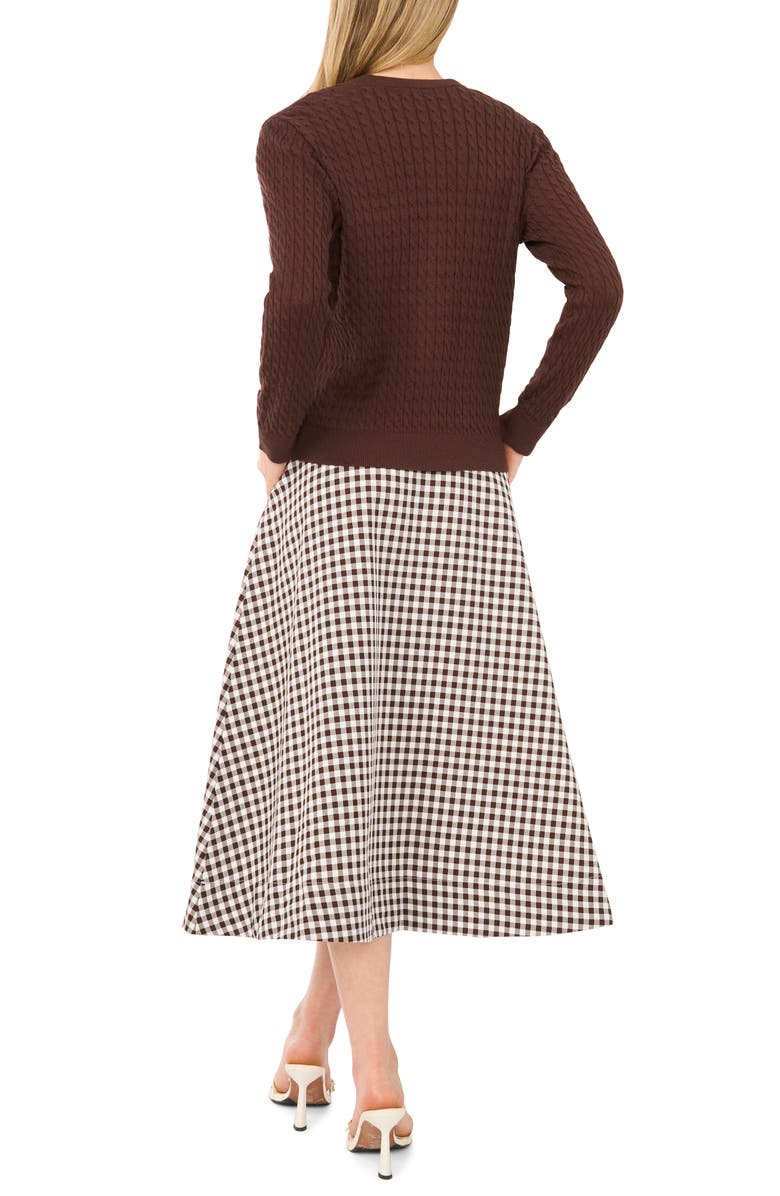 Halogen<sup>®</sup> Cable Stitch Cotton Cardigan, Alternate, color, 