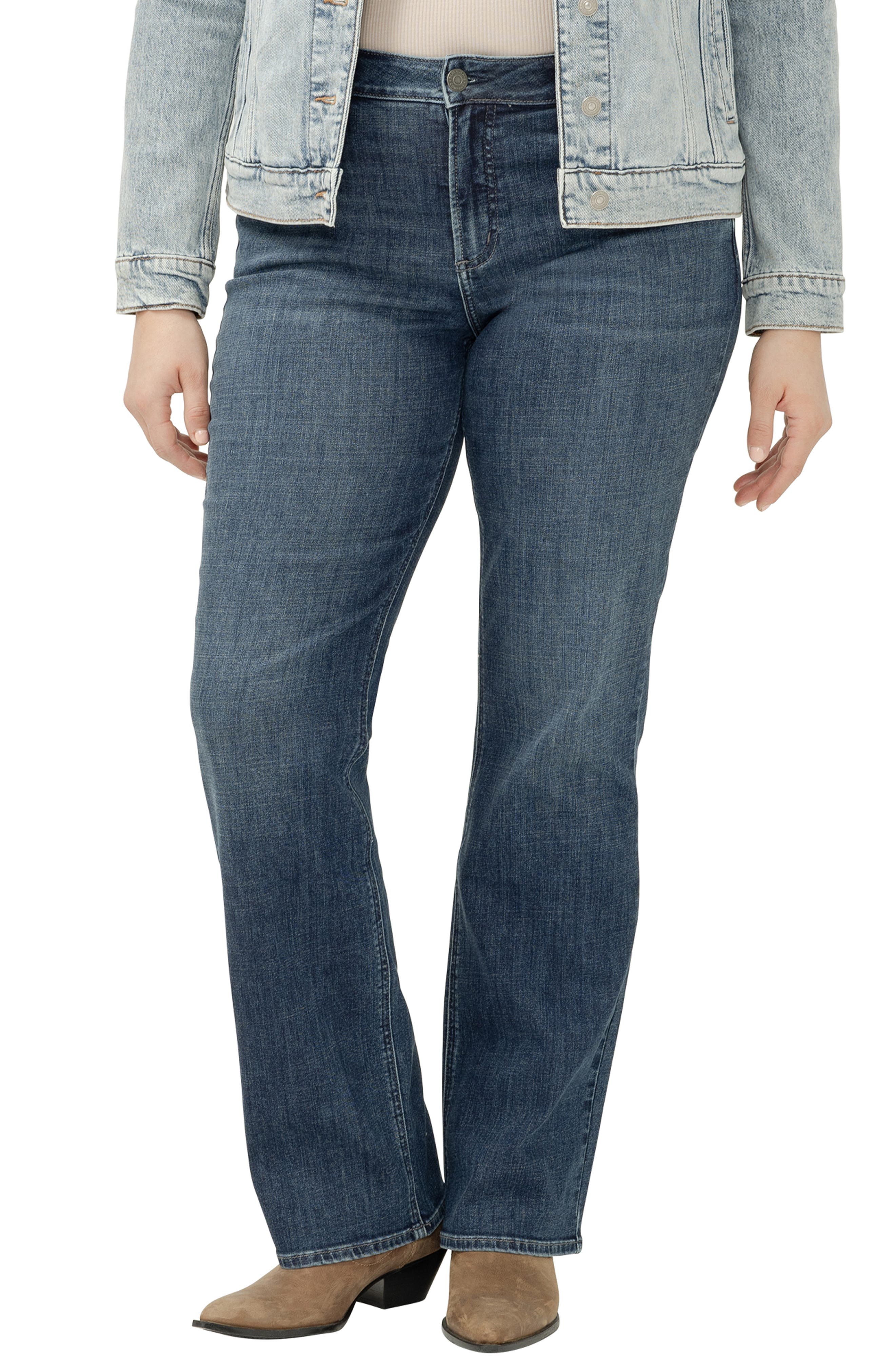 Silver Jeans Co. Suki Curvy Mid Rise Slim Bootcut Jeans in Beats 