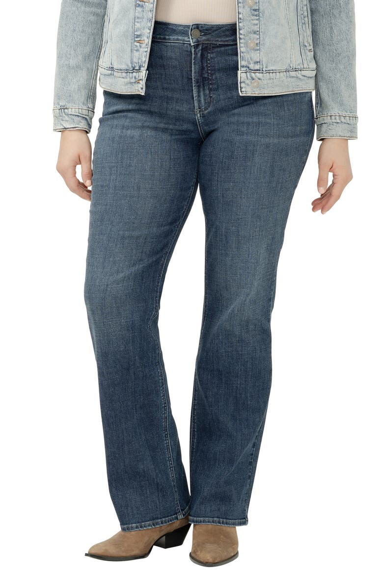 Suki Curvy Mid Rise Slim Bootcut Jeans, Main, color, BEATS
