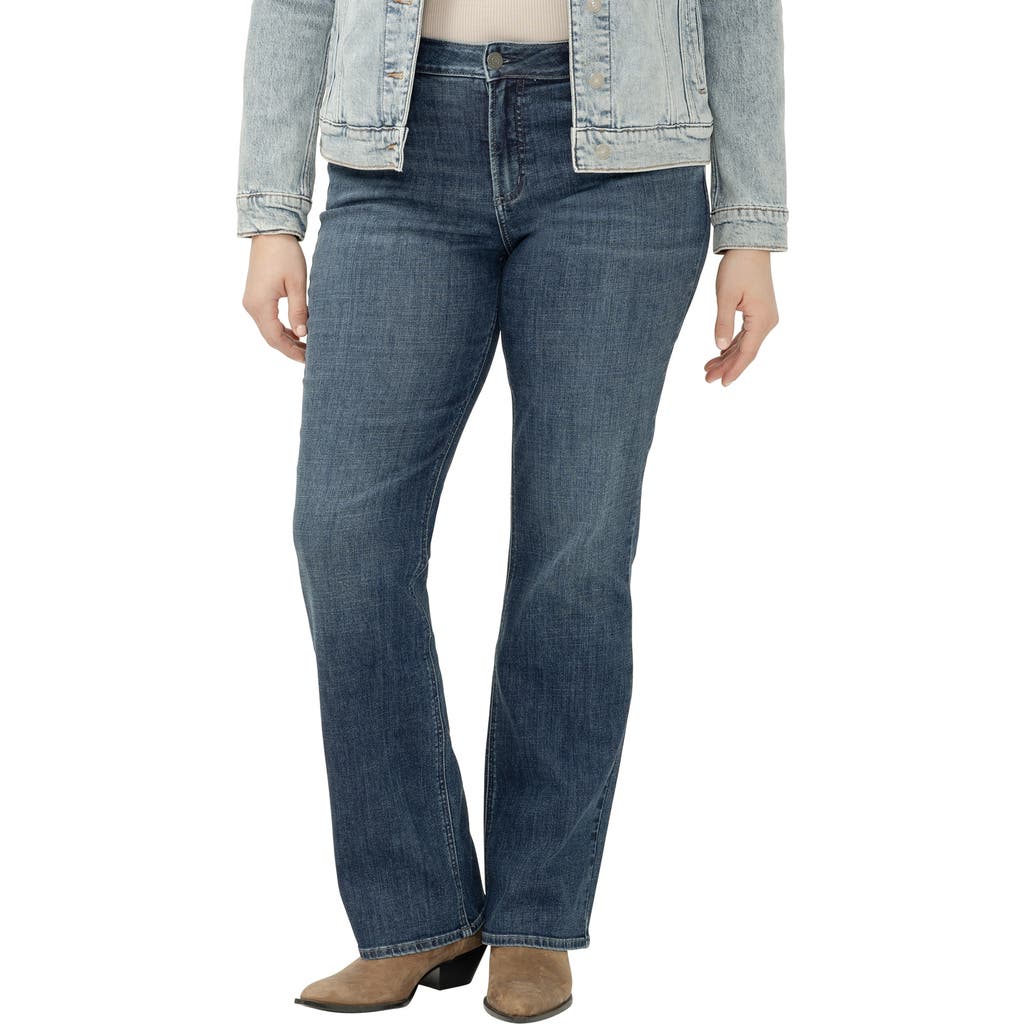 Silver Jeans Co. Suki Curvy Mid Rise Slim Bootcut Jeans In Blue