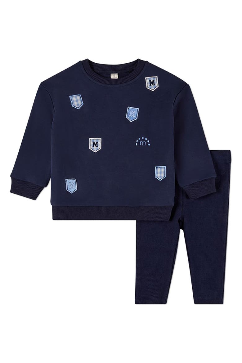 2 Piece Sweatshirt Set with Multiple MiniMoi Patches, Main, color, Navy-Blue