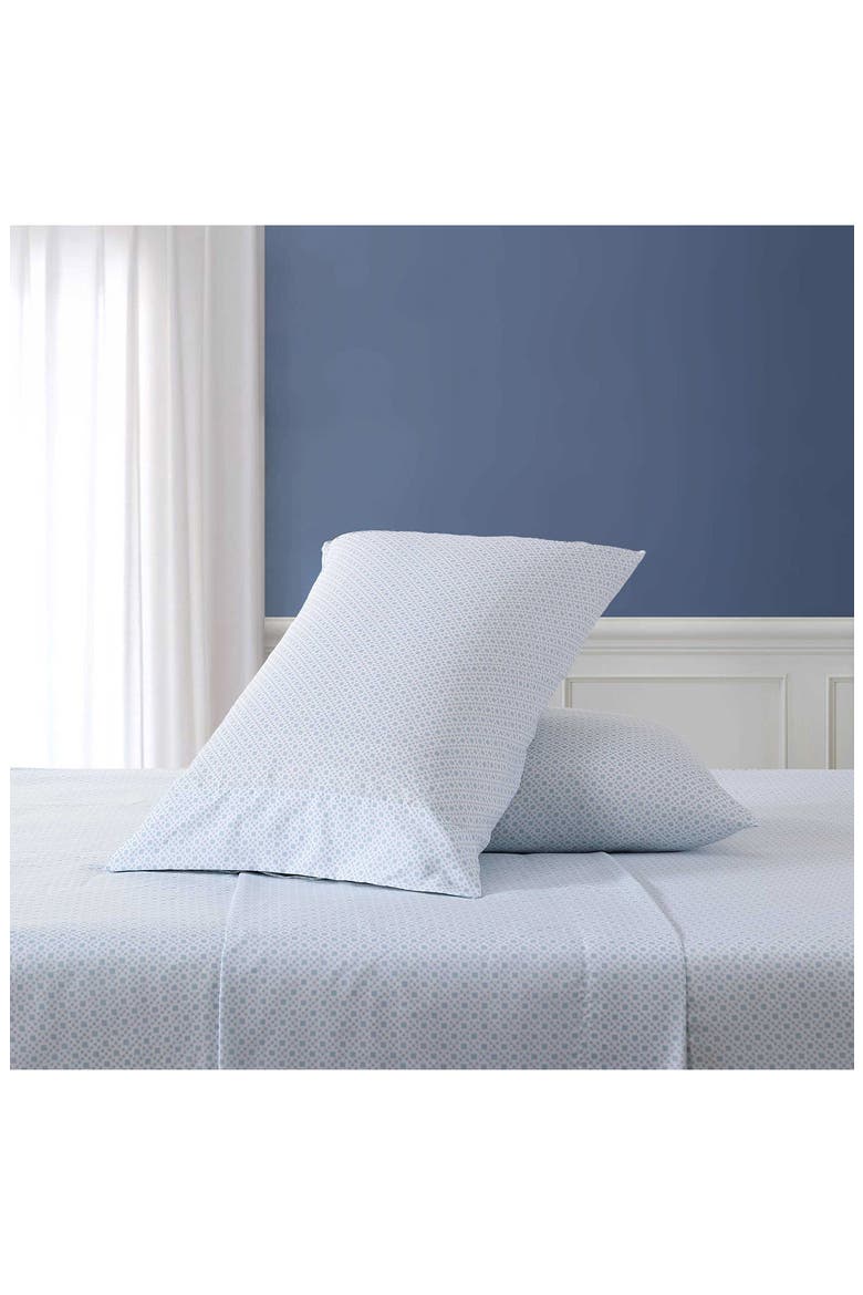 Annie Geo Cooling Microfiber Sheet Set, Alternate, color, BLUE