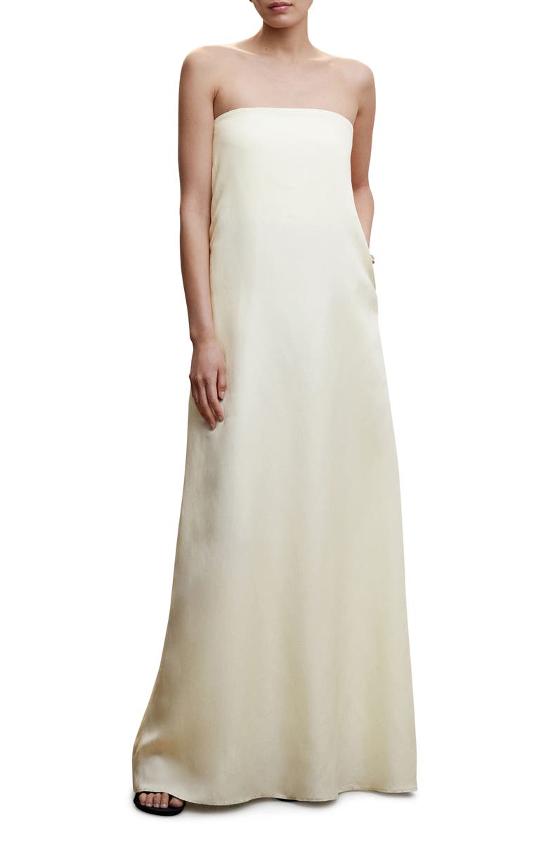 MANGO Strapless Maxi Dress, Main, color, 
