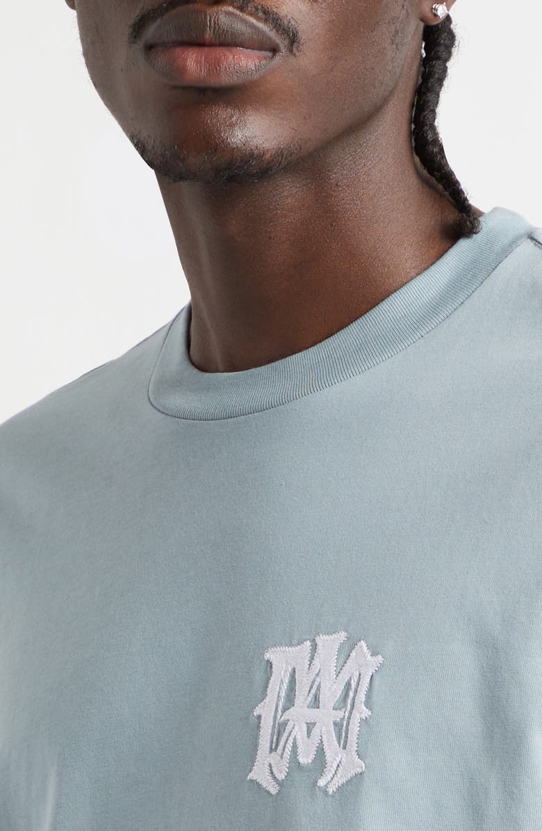 AMIRI MA Chateau Embroidered Logo T-Shirt, Alternate, color, Steel