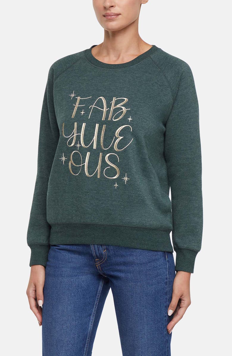 Wildfox Keely Fabulous Sweatshirt, Alternate, color, Heather Pine Grove