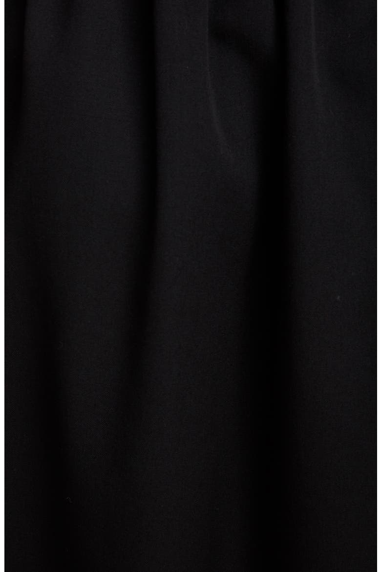 Asymmetrical Wool Gabardine Pants, Alternate, color, BLACK