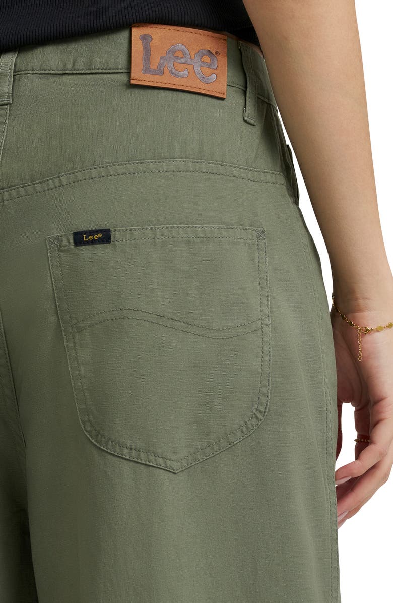 Lee Pleated Slouchy Wide Leg Twill Pants, Alternate, color, 