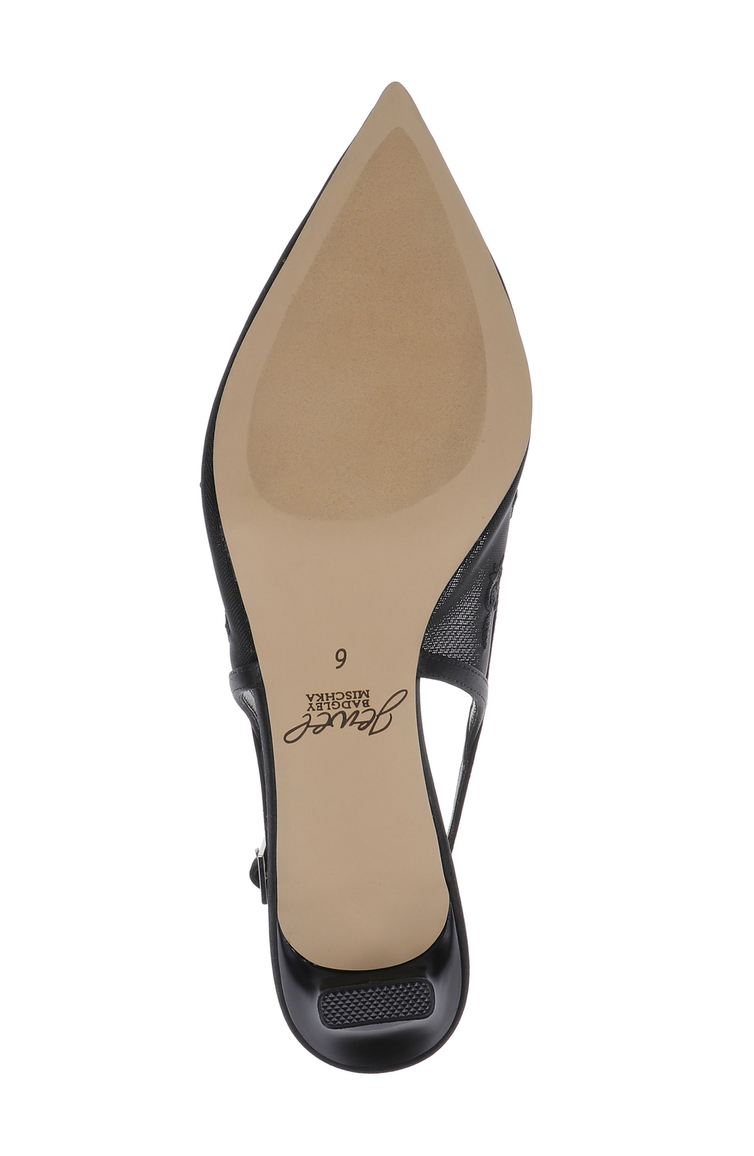 Jewel Badgley Mischka Zahra II Slingback Pointed Toe Pump, Alternate, color, Black Satin