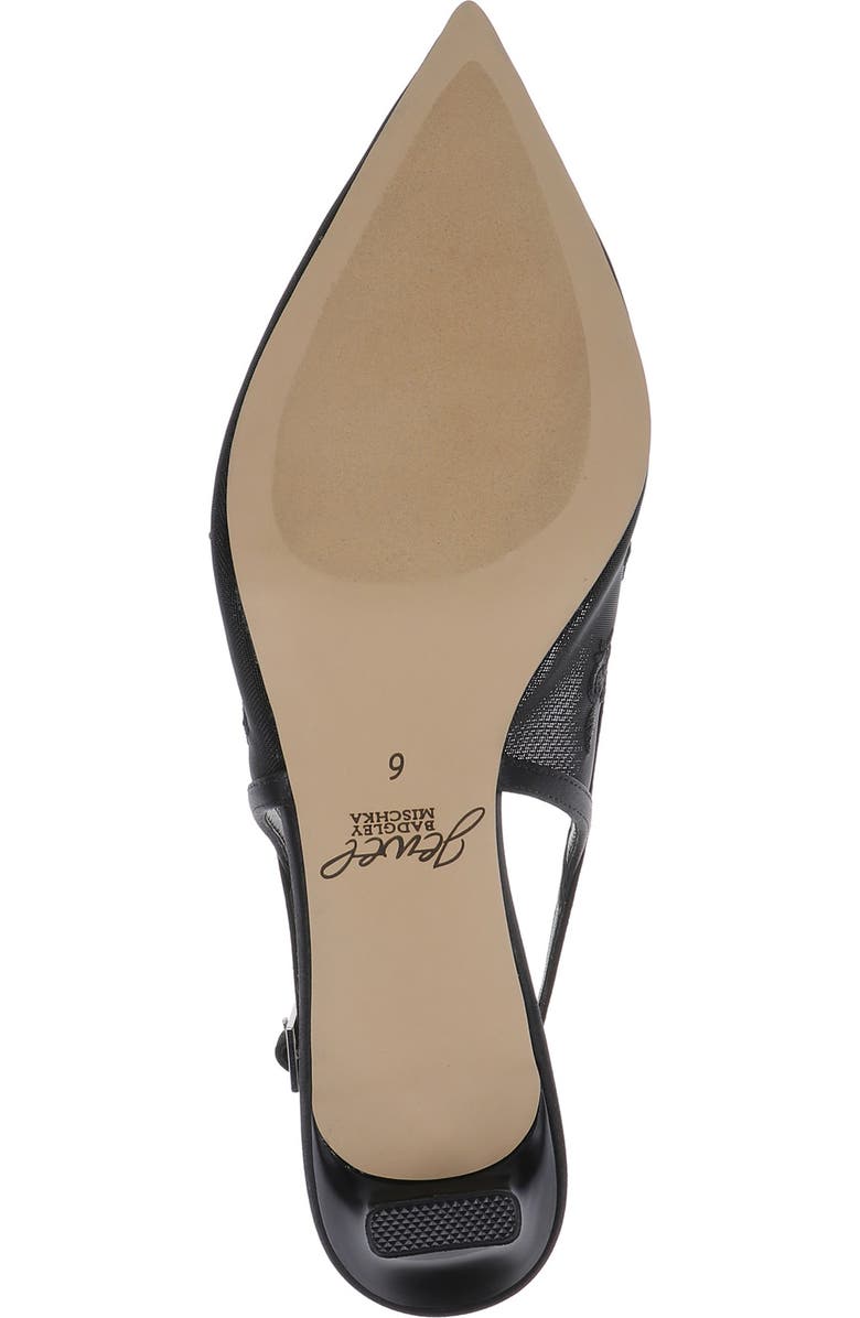 Jewel Badgley Mischka Zahra II Slingback Pointed Toe Pump, Alternate, color, Black Satin