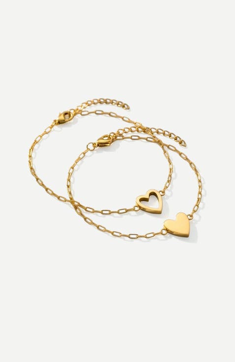 Perfect Fit Heart Bracelet Set