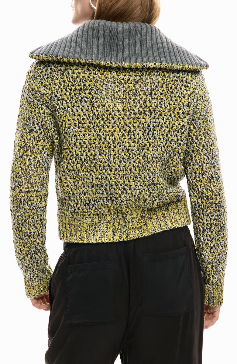 Desigual Knit Jacket, Alternate, color, Anthracite Gray