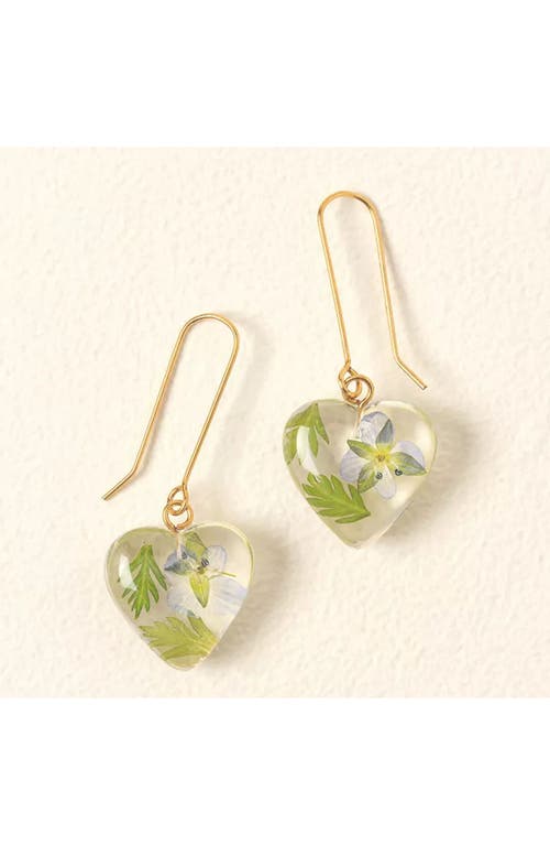 Belart Birth Month Flower Heart Earrings In Purple