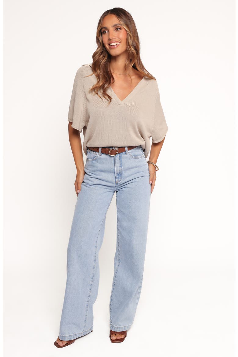 Eldora Oversize Cotton Top, Alternate, color, OATMEAL