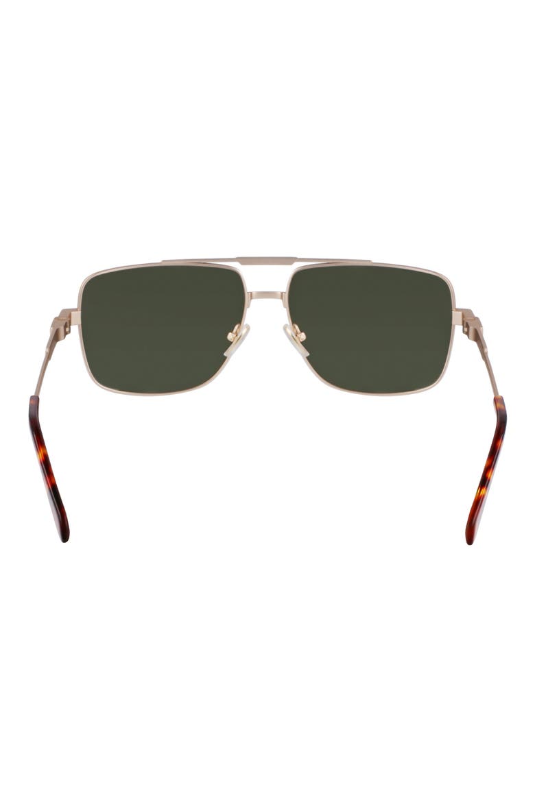 Gancini Prisma 60mm Navigator Sunglasses, Alternate, color, GOLD
