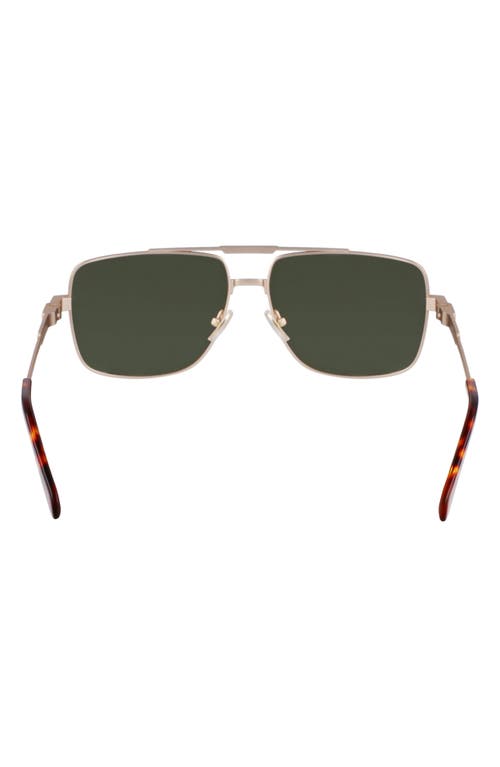 Ferragamo Gancini Prisma 60mm Navigator Sunglasses In Gold