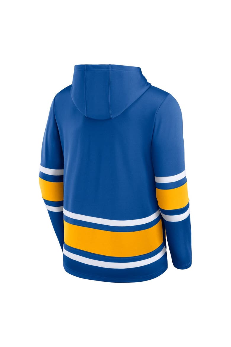 Men's Fanatics Branded Blue St. Louis Blues Puck Deep Lace-Up Pullover Hoodie, Alternate, color, Blue
